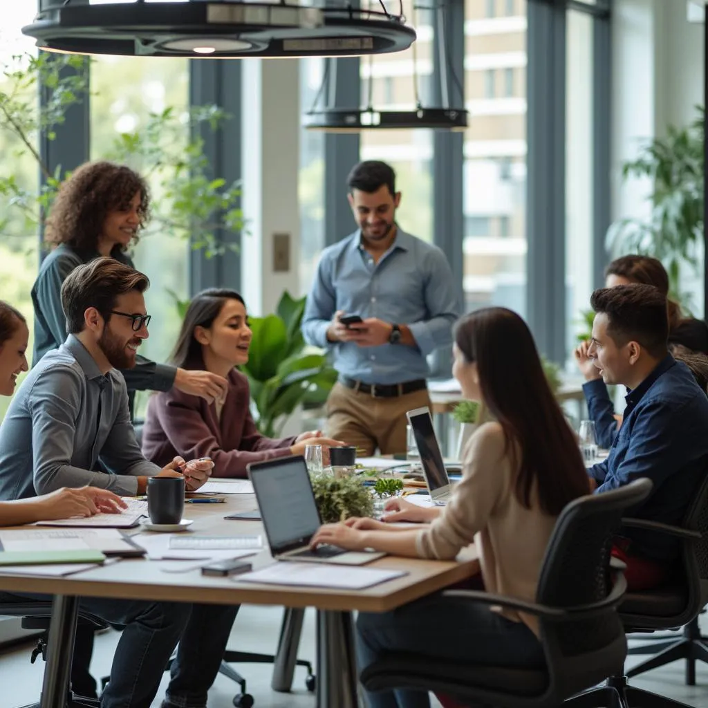 Equipo de consultores trabajando